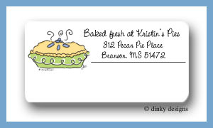 Dinky Designs Stationery Discounted - Perfect pie calling card stickers personalized