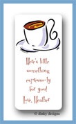 Dinky Designs Stationery Discounted - Coffee talk, too calling card stickers personalized
