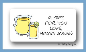 Dinky Designs Stationery Discounted - Lemonade in the shade calling card stickers personalized