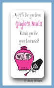 Dinky Designs Stationery Discounted - Razzmatazz nails calling card stickers personalized