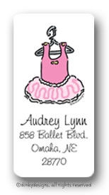 Dinky Designs Stationery Discounted - Evie's tutu calling card stickers personalized