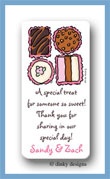 Dinky Designs Stationery Discounted - Chocolates calling card stickers personalized