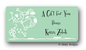 Dinky Designs Stationery Discounted - Cat and dog calling card stickers personalized