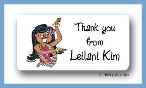 Dinky Designs Stationery Discounted - Teenie wahine calling card stickers personalized