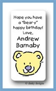Dinky Designs Stationery Discounted - Bear calling card stickers personalized