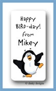 Dinky Designs Stationery Discounted - Poppy the penguin calling card stickers personalized