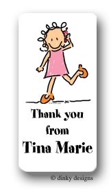 Dinky Designs Stationery Discounted - Call me Jane calling card stickers, personalized