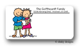 Dinky Designs Stationery Discounted - Baby, dick and jane calling card stickers personalized
