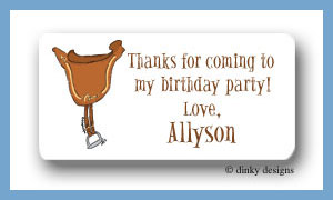 Dinky Designs Stationery Discounted - Giddy-up calling card stickers personalized