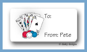 Dinky Designs Stationery Discounted - Texas hold 'em calling card stickers