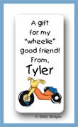 Dinky Designs Stationery Discounted - Big wheel calling card stickers personalized