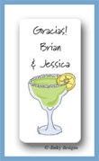 Dinky Designs Stationery Discounted - Margarita with salt calling card stickers personalized