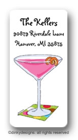 Dinky Designs Stationery Discounted - Cosmopolitan twist calling card stickers personalized