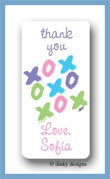 Dinky Designs Stationery Discounted - Tic-tac-toe calling card stickers personalized