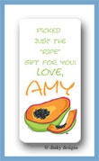 Dinky Designs Stationery Discounted - Papaya calling card stickers personalized