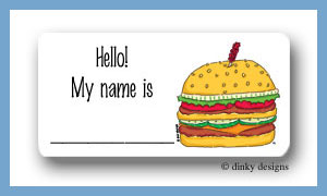 Dinky Designs Stationery Discounted - Double  calling card stickers personalized