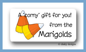 Dinky Designs Stationery Discounted - Candy corns calling card stickers personalized