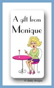 Dinky Designs Stationery Discounted - Monique blonde calling card stickers personalized