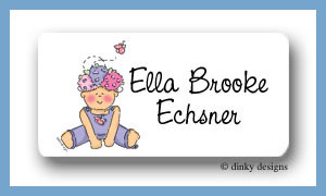 Dinky Designs Stationery Discounted - Hannah Bloom calling card stickers personalized