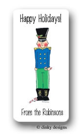 Dinky Designs Stationery Discounted - Candy cane solider calling card stickers personalized