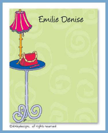 Dinky Designs Stationery Discounted - Caf? purse flat notes, personalized