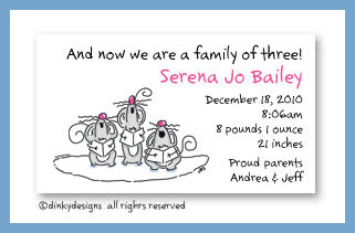 Discounted Dinky Designs Three singing mice magnets 3.5