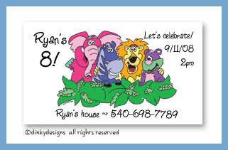 Discounted Dinky Designs Zebra & pals magnets 3.5