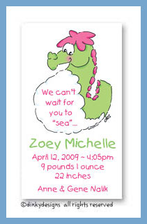 Discounted Dinky Designs Charlie the seahorse magnets 3.5