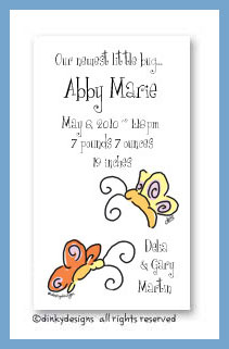 Discounted Dinky Designs Teenie butterflies magnets 3.5