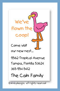 Discounted Dinky Designs Sylvester the flamingo magnets 3.5