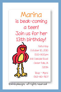 Discounted Dinky Designs Frankie the red bird magnets 3.5