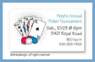 Discounted Dinky Designs Texas hold 'em magnets 3.5''x2'', personalized