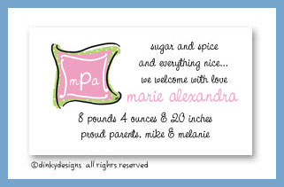 Discounted Dinky Designs Preppy monogram magnets 3.5