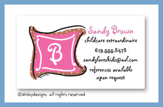 Discounted Dinky Designs Chocolate pink taffy monogram magnets 3