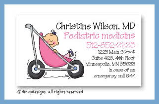 Discounted Dinky Designs Stroller rides - girl magnets 3.5