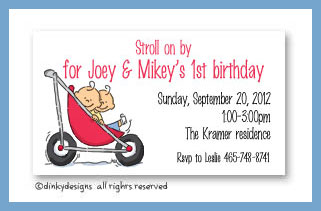 Discounted Dinky Designs Stroller rides - boy/boy magnets 3.5