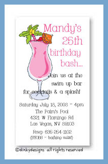 Discounted Dinky Designs Paradise pink drink magnets 3.5