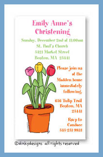 Discounted Dinky Designs Potted tulips magnets 3.5