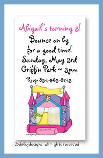 Discounted Dinky Designs Princess bouncy house magnets 3.5