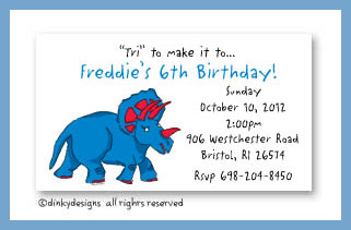 Discounted Dinky Designs Blue dinosaur magnets 3.5