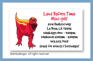 Discounted Dinky Designs Red dinosaur magnets 3.5