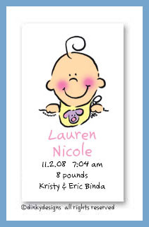 Discounted Dinky Designs Girl baby bib face magnets 3.5