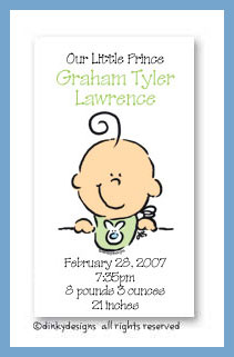 Discounted Dinky Designs Boy baby bib face magnets 3.5