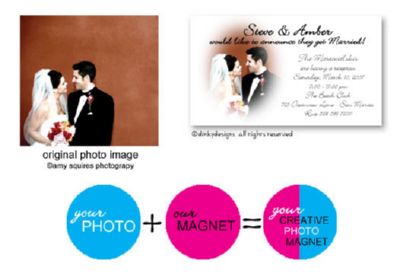 Discounted Dinky Designs Custom photo magnets 3.5'' x 2'', personalized oval vignette image