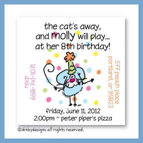 Dinky Designs Discounted Stationery - Eek! A party mouse magnets 3