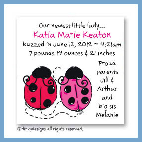 Dinky Designs Discounted Stationery - Love bugs magnets 3