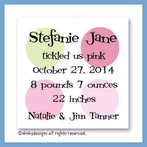 Dinky Designs Discounted Stationery - Pink-a-boo dots magnets 3