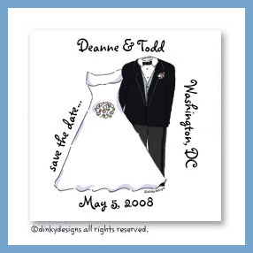 Dinky Designs Discounted Stationery - Bridal party magnets 3
