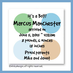 Dinky Designs Discounted Stationery - Peek-a-blue dots magnets 3