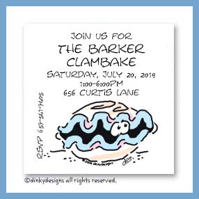 Dinky Designs Discounted Stationery - Curtis the clam magnets 3